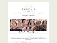 Tablet Screenshot of hairflairsalon.com